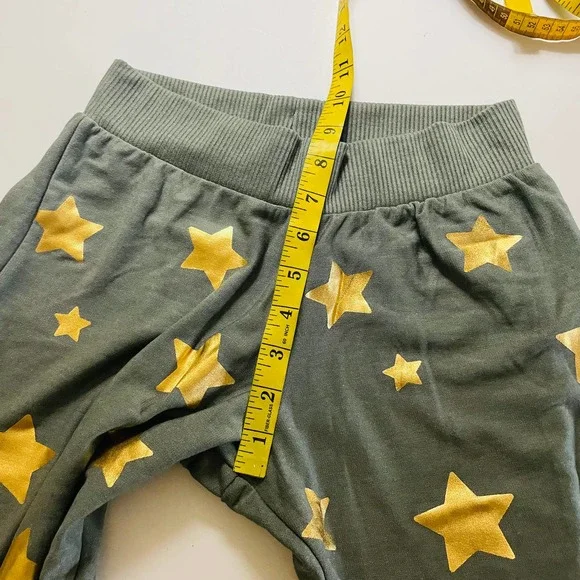 Chaser Green Gold Star Print Pull On Jogger Size XS - Picture 7 of 9